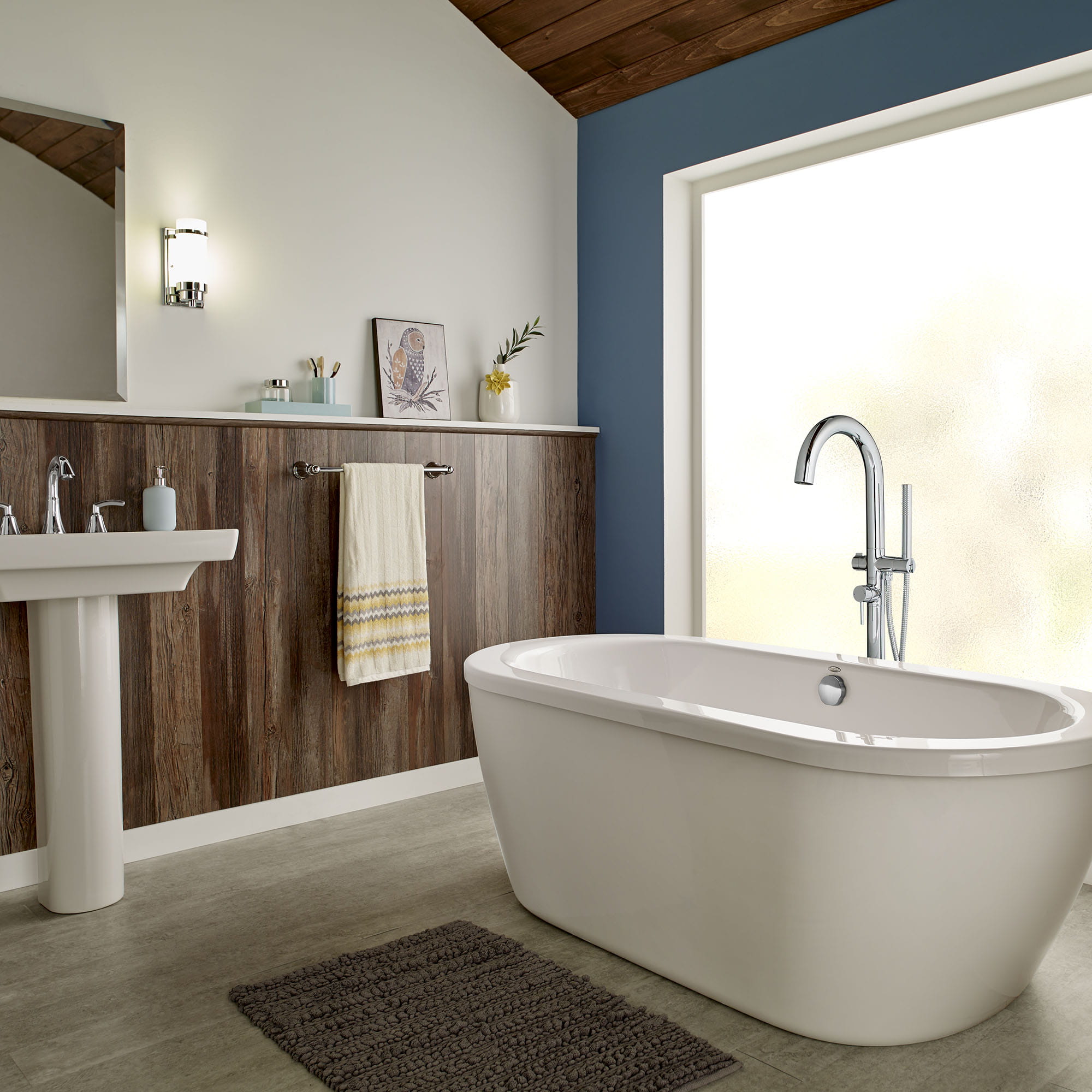 Cadet 66 x 32 Inch Freestanding Bathtub With Brushed Nickel Finish Filler and Drain Kit ARCTIC